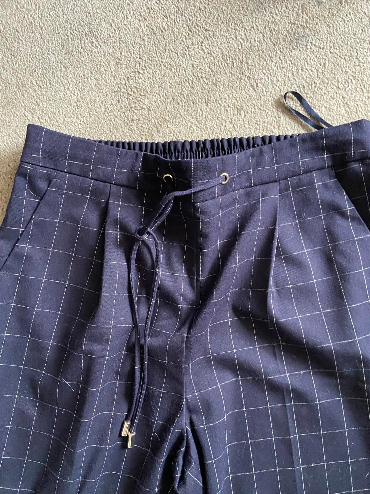 F&F UK 12 Navy & White Cross Trousers