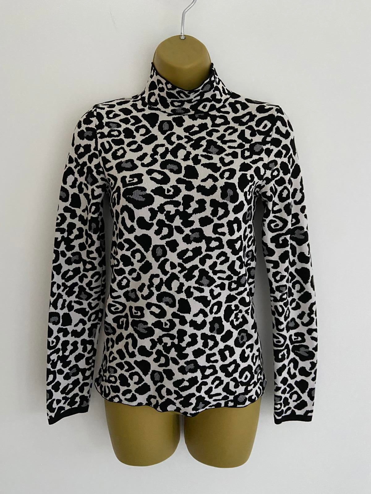 River Island Ladies Leopard Print Lightweight Sweater - Animal Print, Size 8