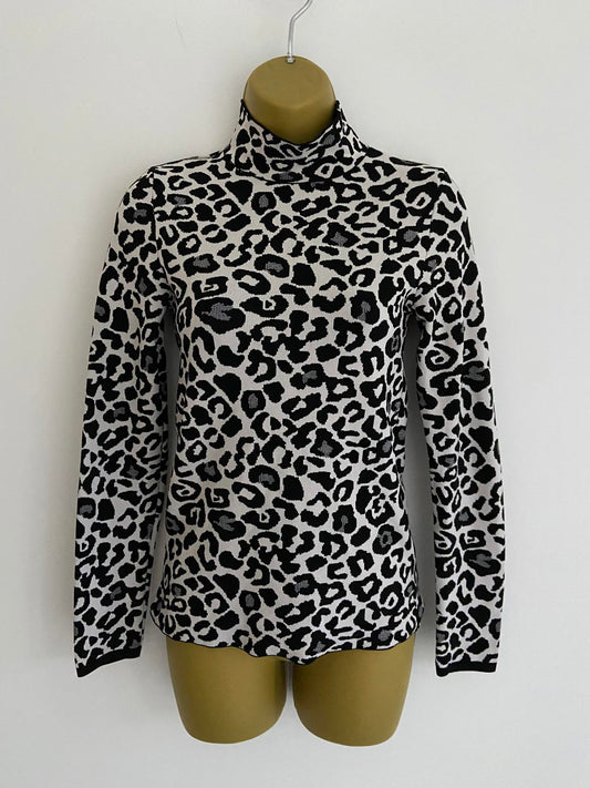 River Island Ladies Leopard Print Lightweight Sweater - Animal Print, Size 8
