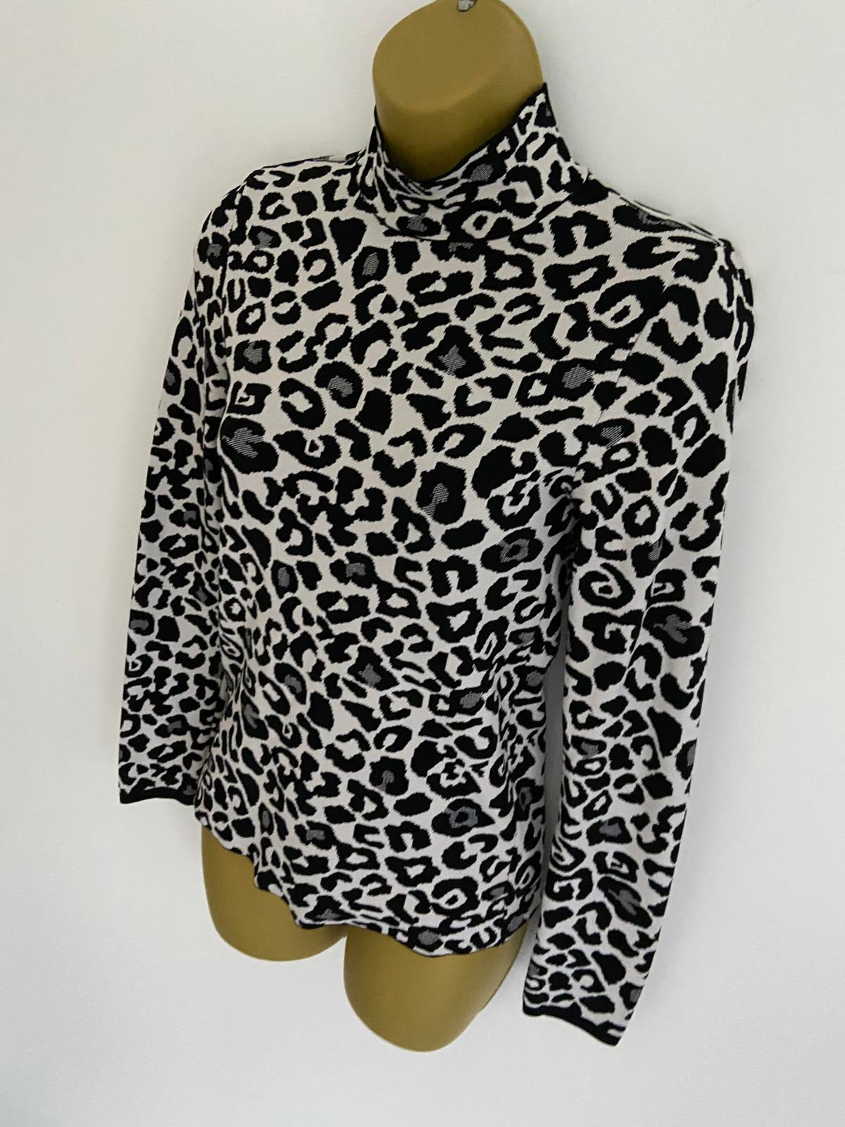 River Island Ladies Leopard Print Lightweight Sweater - Animal Print, Size 8