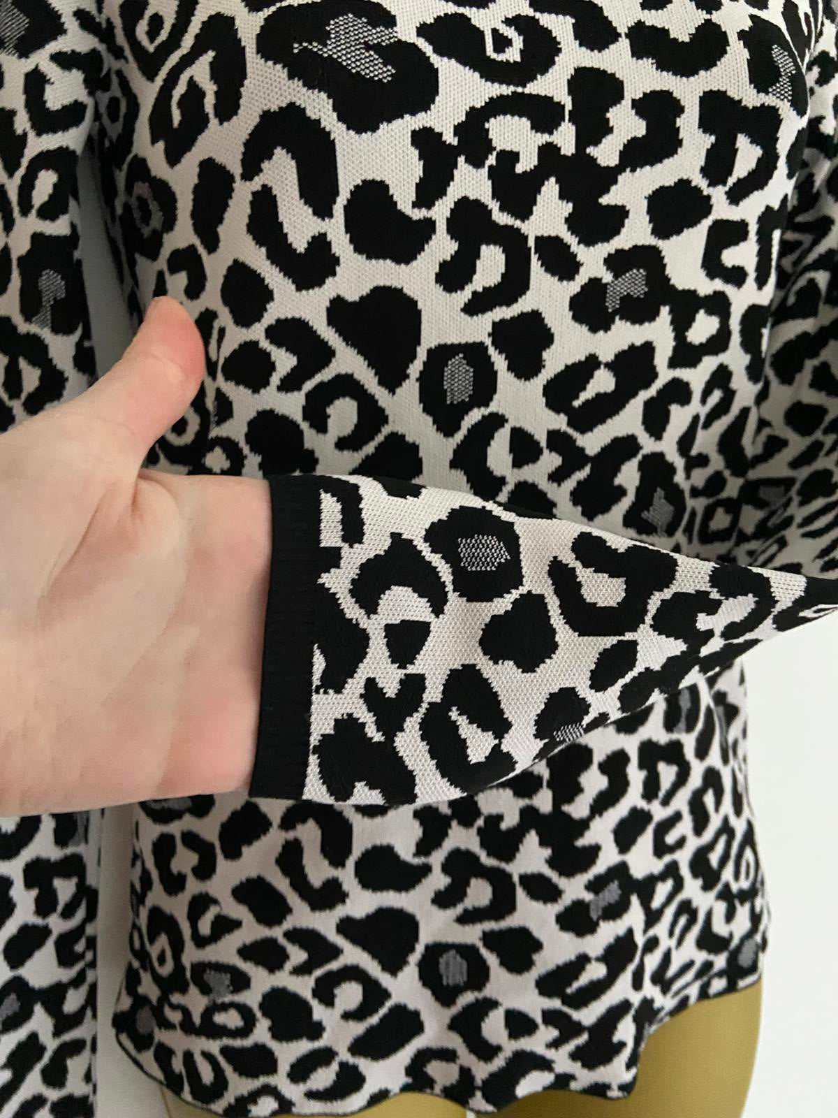 River Island Ladies Leopard Print Lightweight Sweater - Animal Print, Size 8