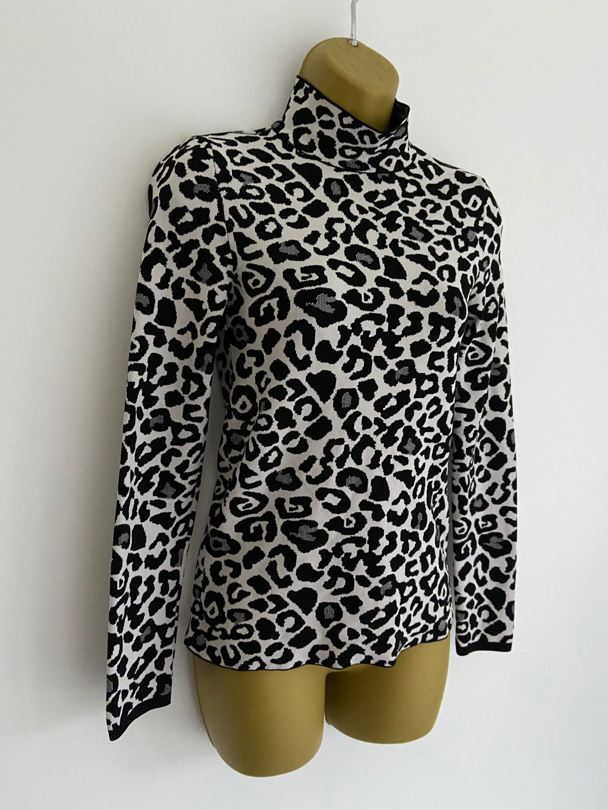 River Island Ladies Leopard Print Lightweight Sweater - Animal Print, Size 8
