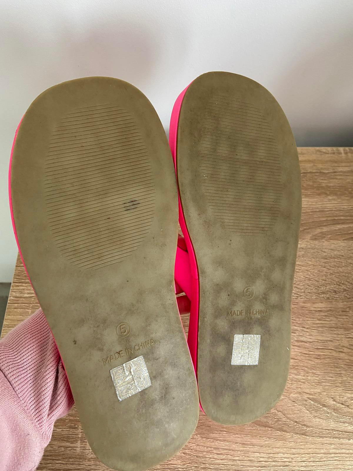 Public Desire Pink Platform Flip-Flops UK Size 5
