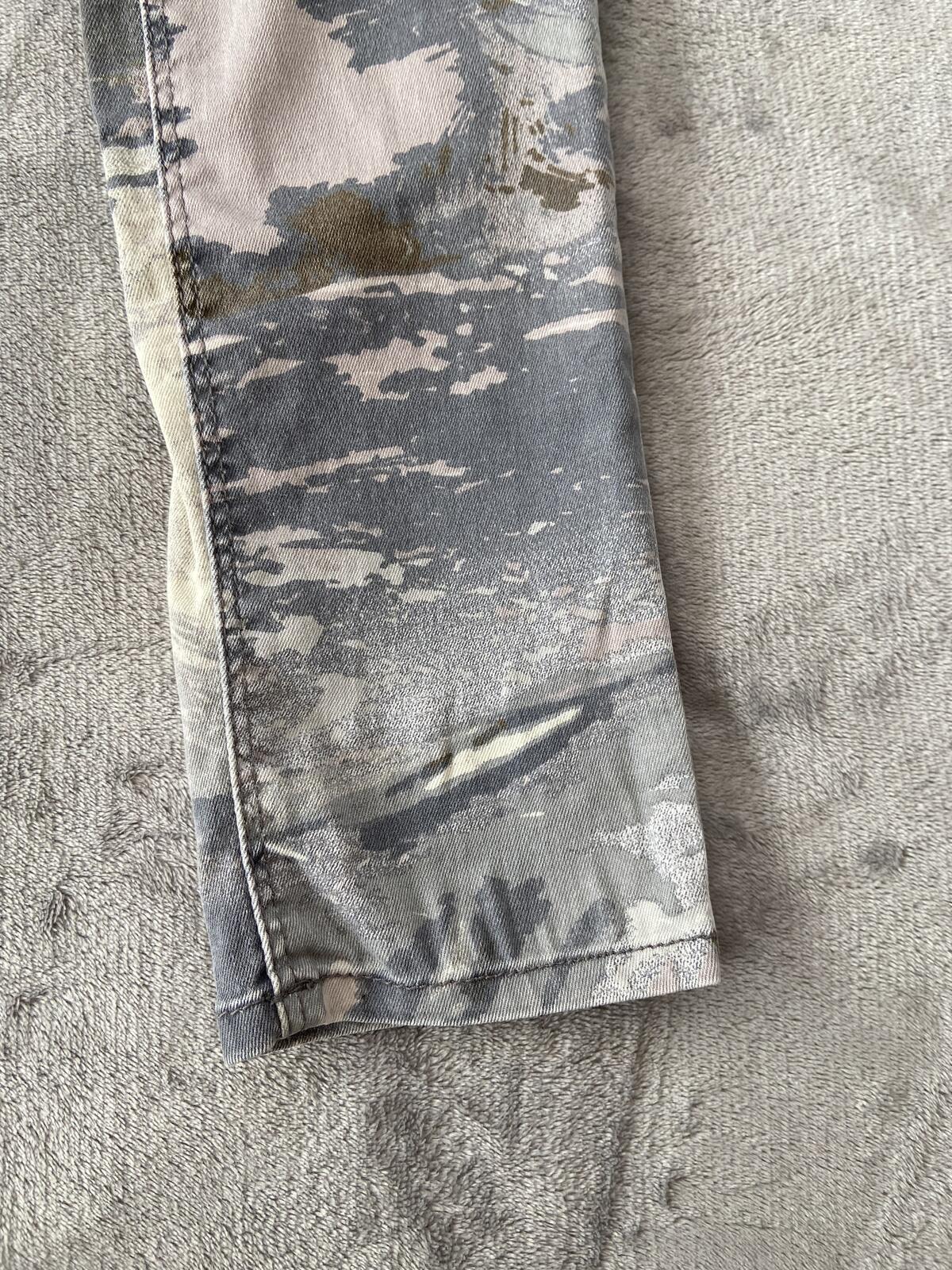 ASOS Camo Print Slim-Fit Trousers Size 6 Grey Green Dusty Pink Jeans