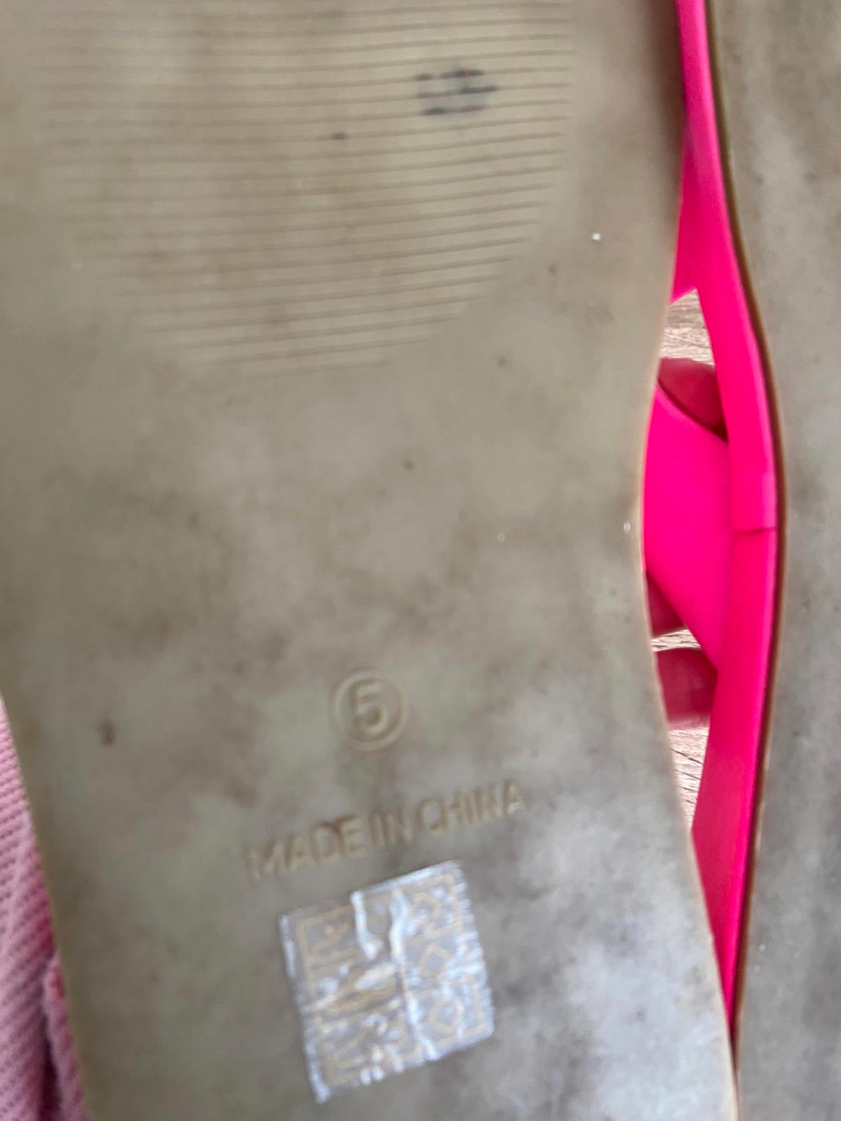 Public Desire Pink Platform Flip-Flops UK Size 5