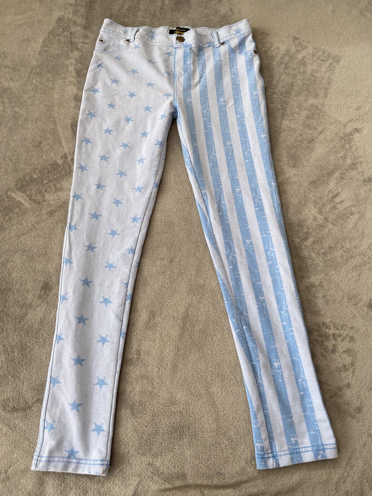 Golddigga Women’s Star & Stripe Print jeggings Jeans UK Size 12