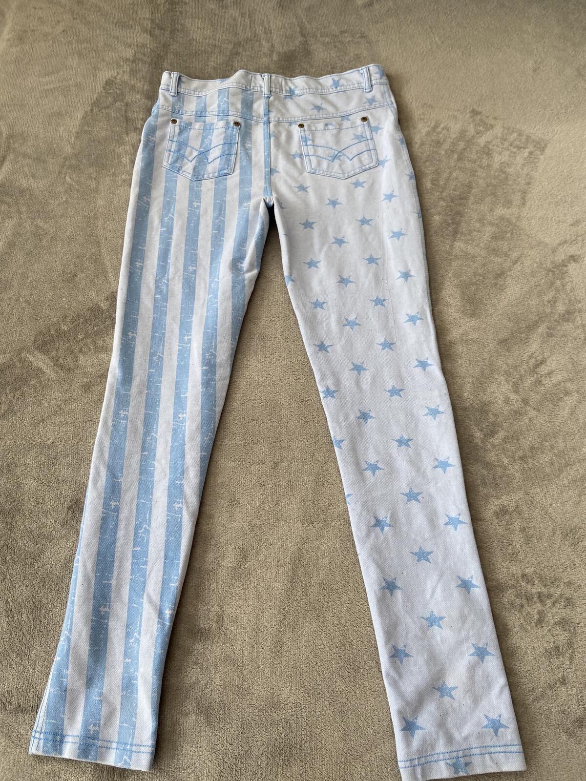 Golddigga Women’s Star & Stripe Print jeggings Jeans UK Size 12