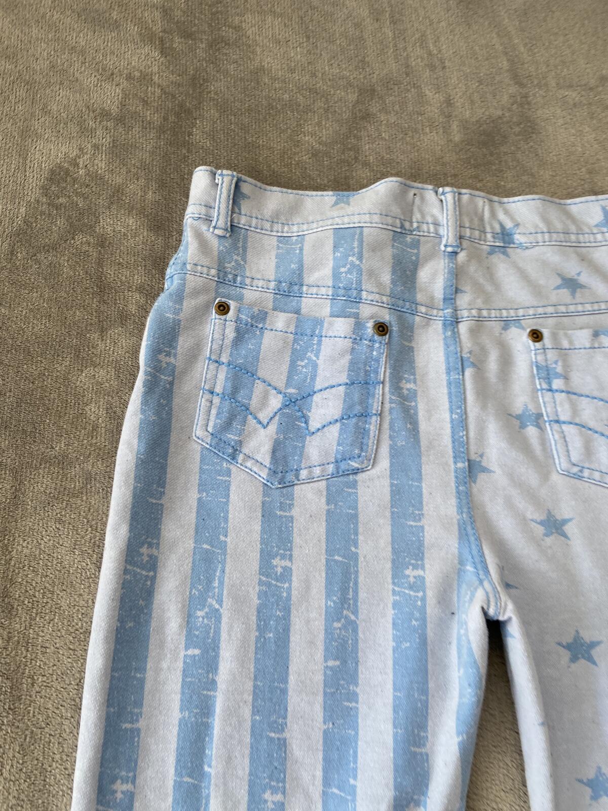 Golddigga Women’s Star & Stripe Print jeggings Jeans UK Size 12