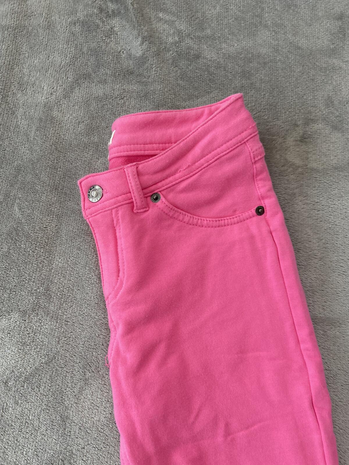 La Bijou Women’s Pink Slim-Fit Trousers Size Medium Stretch Fabric