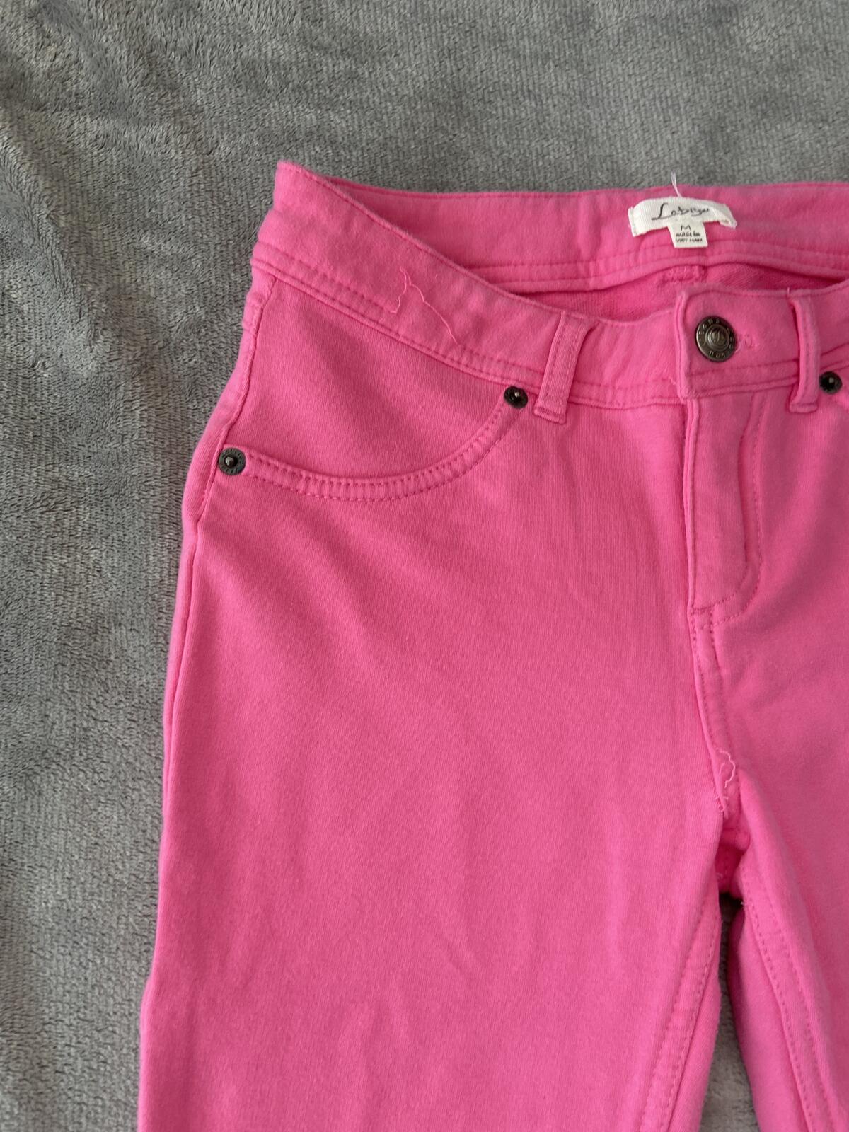 La Bijou Women’s Pink Slim-Fit Trousers Size Medium Stretch Fabric