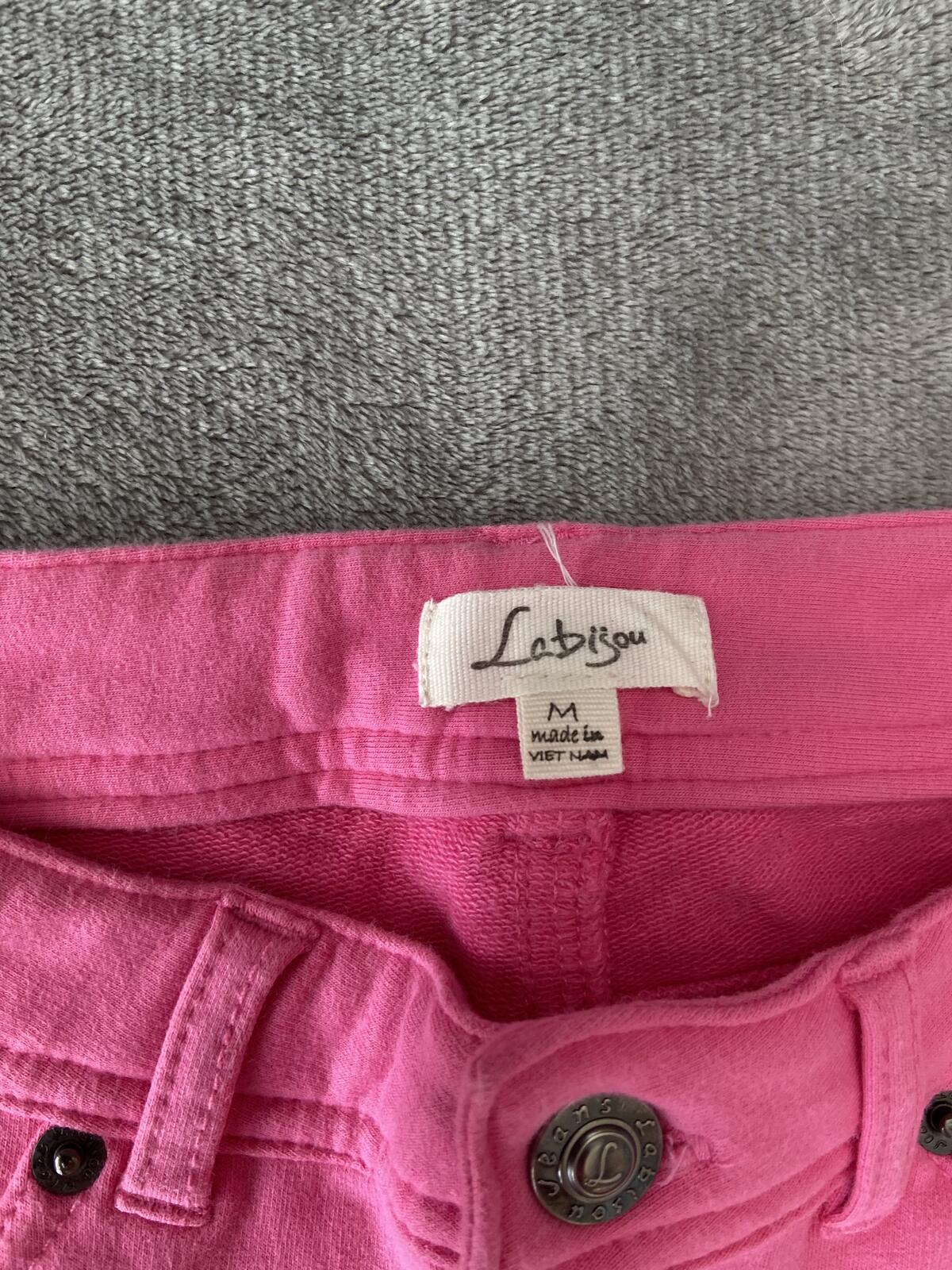 La Bijou Women’s Pink Slim-Fit Trousers Size Medium Stretch Fabric