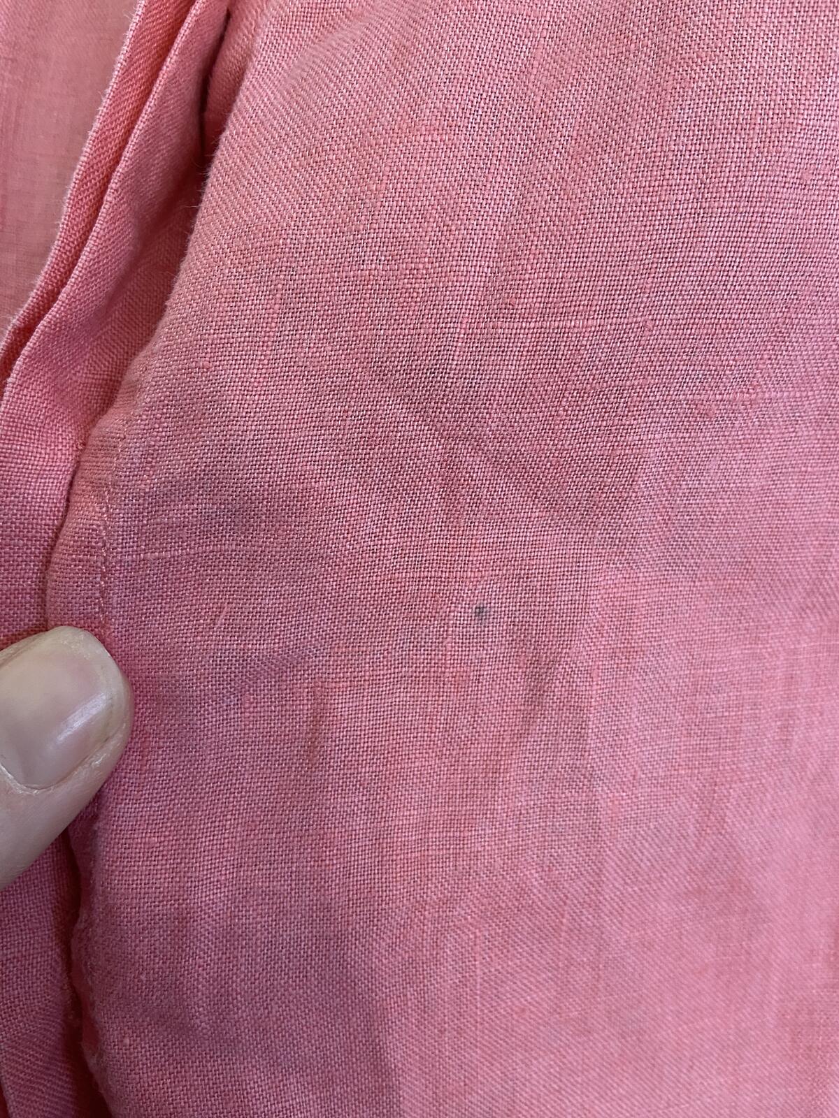 M&S Women’s Watermelon Pink Linen-Look Long Sleeve Blouse Size 8