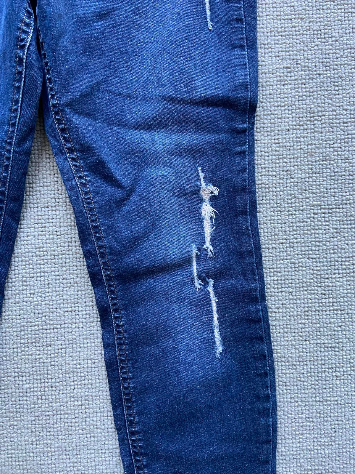 TU Blue Ripped Jeans UK Size 10 Short Excellent Condition