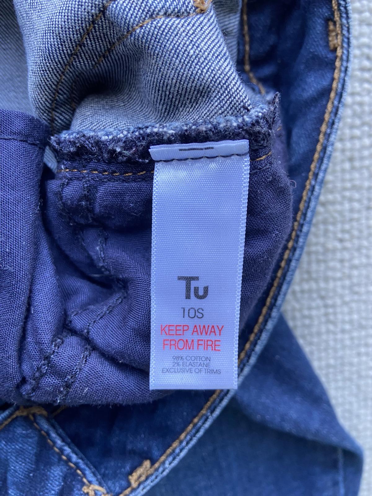 TU Blue Ripped Jeans UK Size 10 Short Excellent Condition