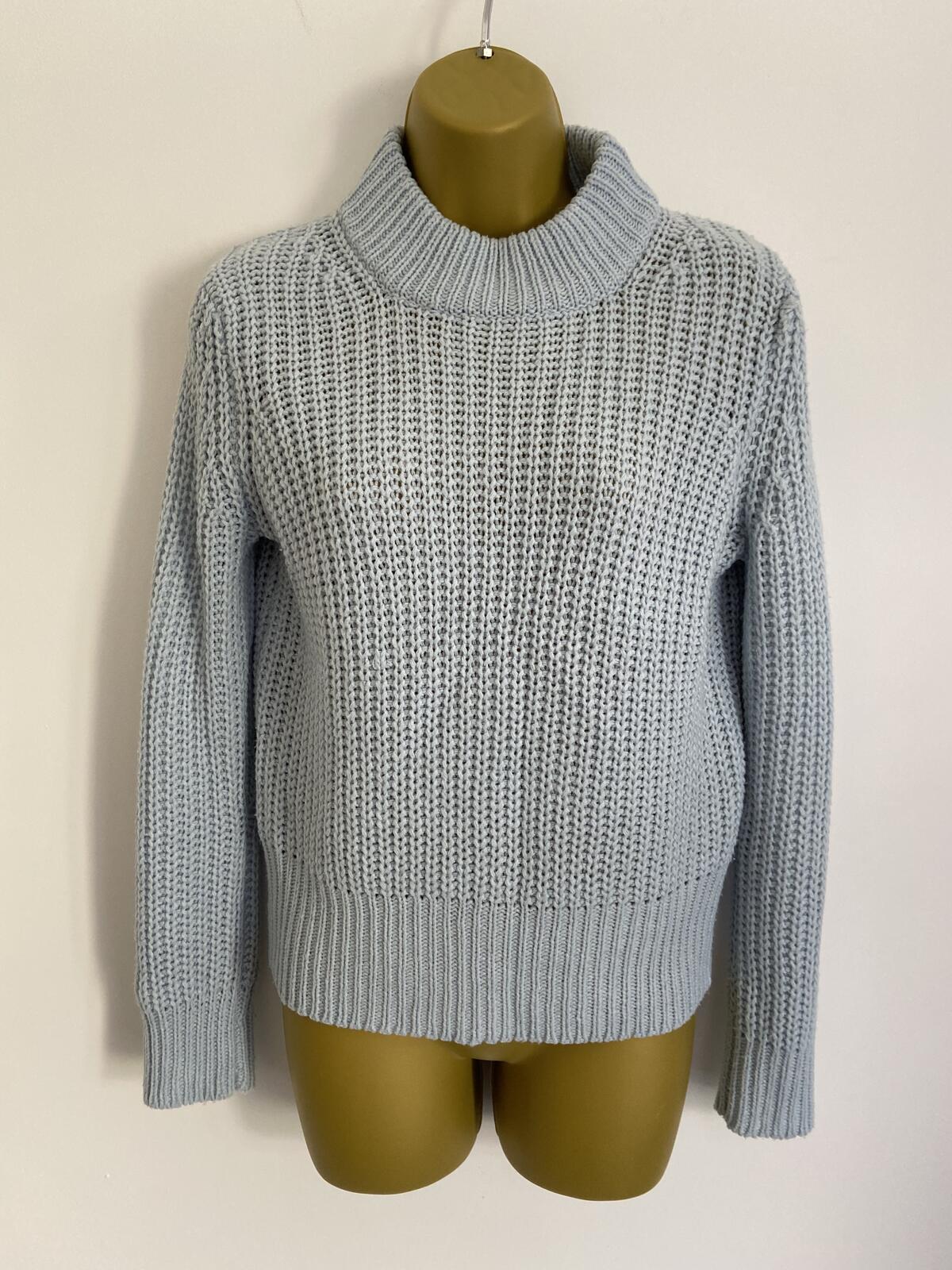 Dorothy Perkins Women’s Baby Blue Chunky Knit Jumper Size 10