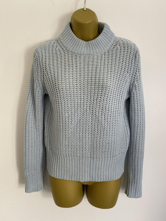 Dorothy Perkins Women’s Baby Blue Chunky Knit Jumper Size 10