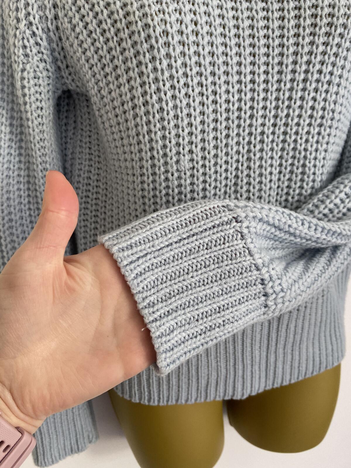 Dorothy Perkins Women’s Baby Blue Chunky Knit Jumper Size 10