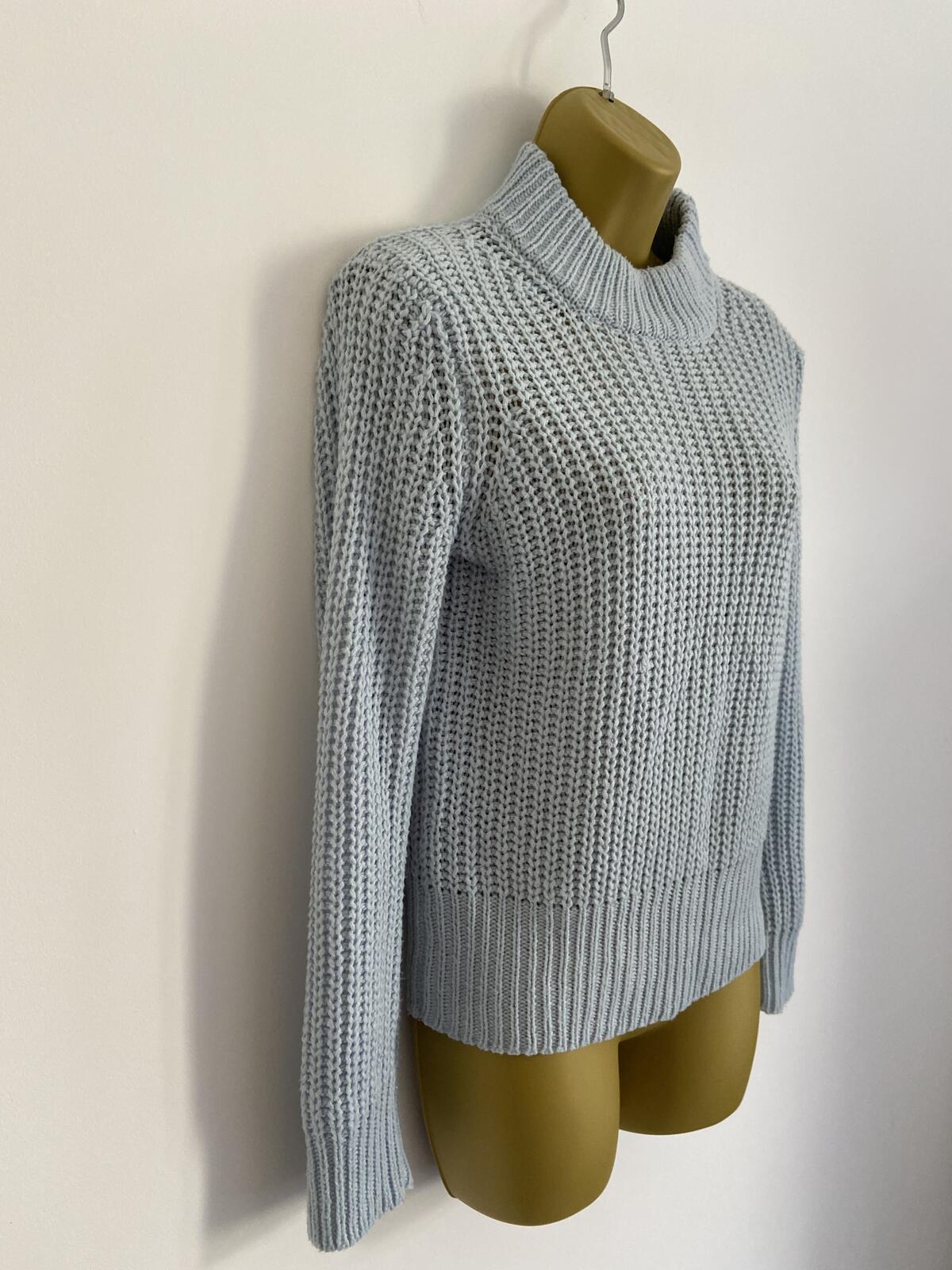 Dorothy Perkins Women’s Baby Blue Chunky Knit Jumper Size 10