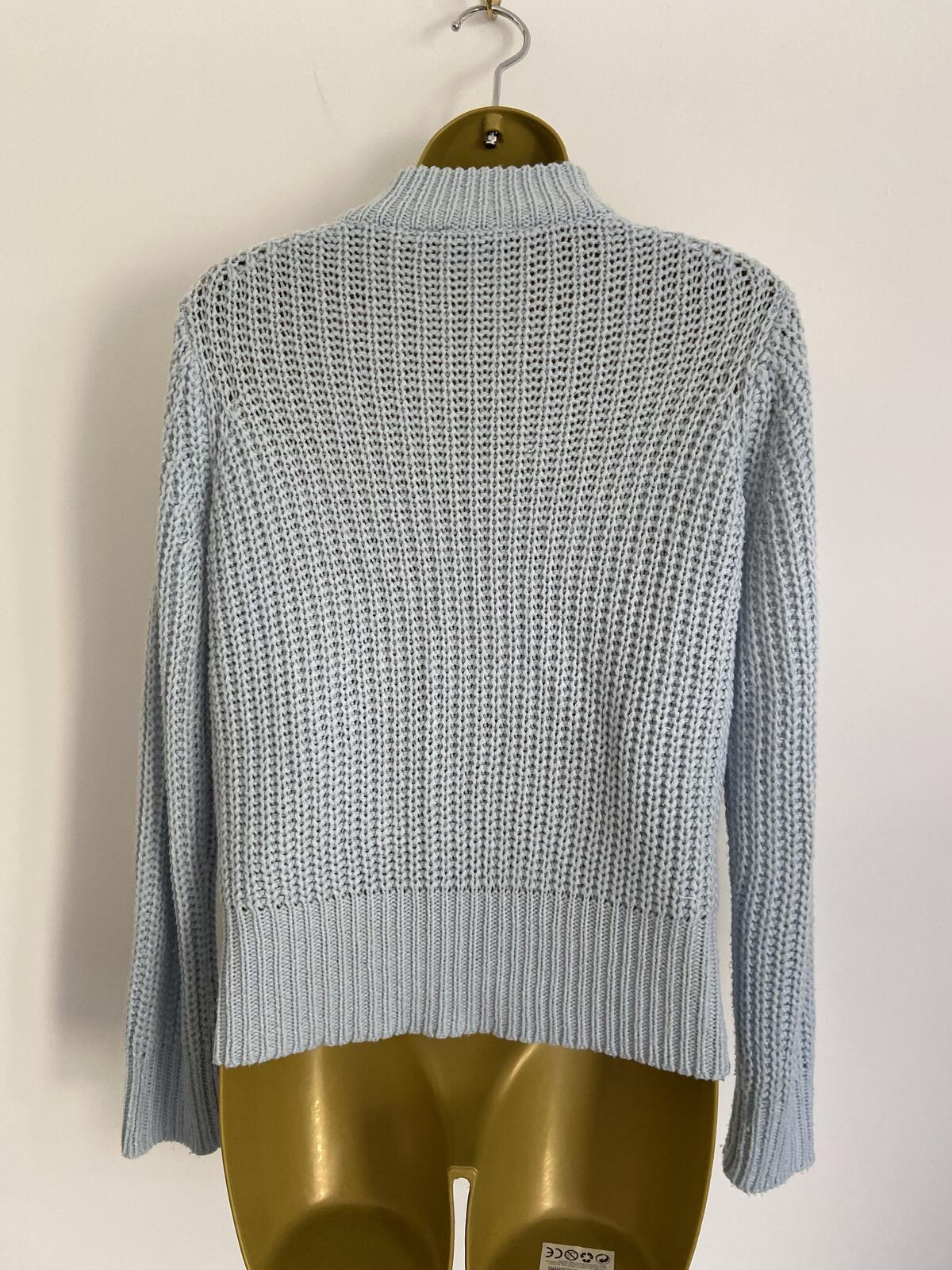 Dorothy Perkins Women’s Baby Blue Chunky Knit Jumper Size 10