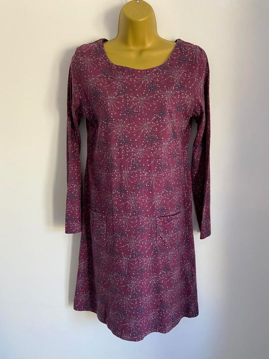 Weird Fish Ladies "Starshine" Printed Jersey Dress - Organic Cotton, Size 10
