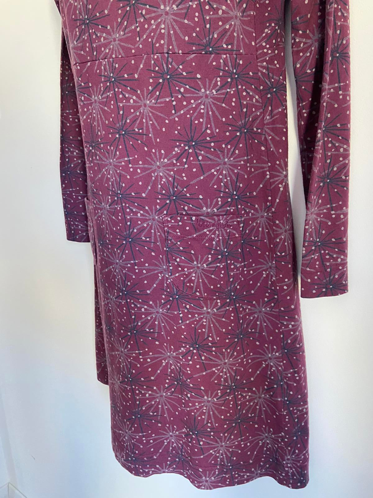 Weird Fish Ladies "Starshine" Printed Jersey Dress - Organic Cotton, Size 10