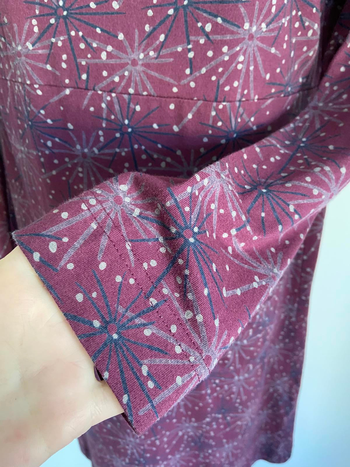 Weird Fish Ladies "Starshine" Printed Jersey Dress - Organic Cotton, Size 10