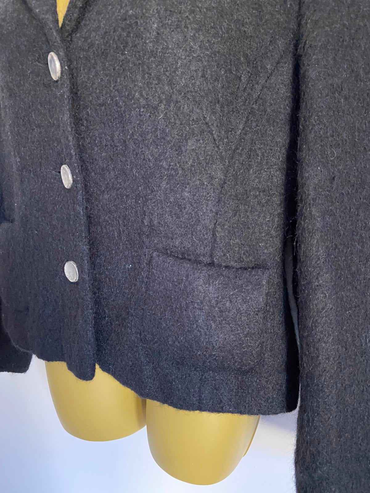 J. Taylor Ladies Black Wool & Mohair Blend Blazer, Winter Jacket, Size 10