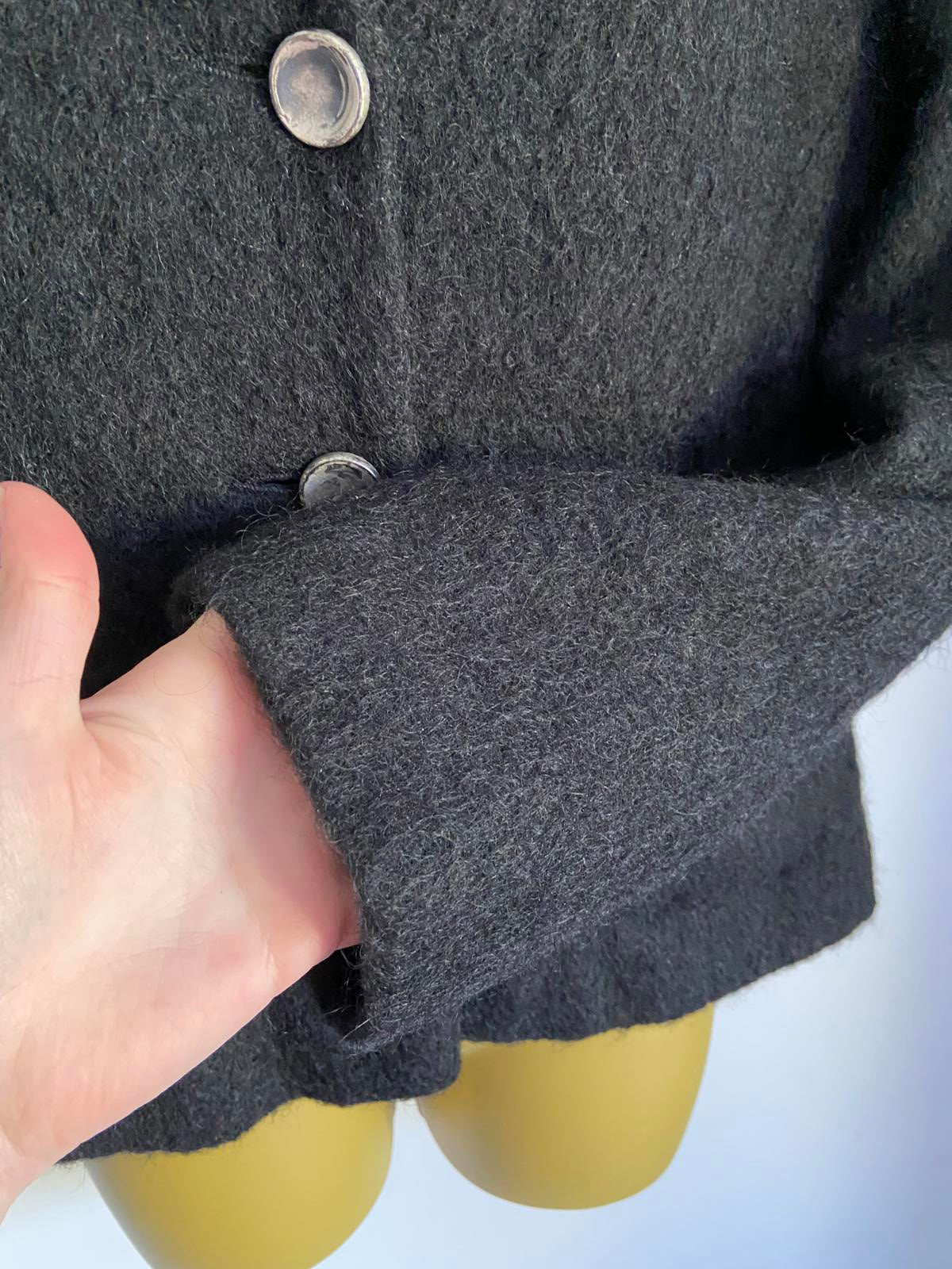 J. Taylor Ladies Black Wool & Mohair Blend Blazer, Winter Jacket, Size 10