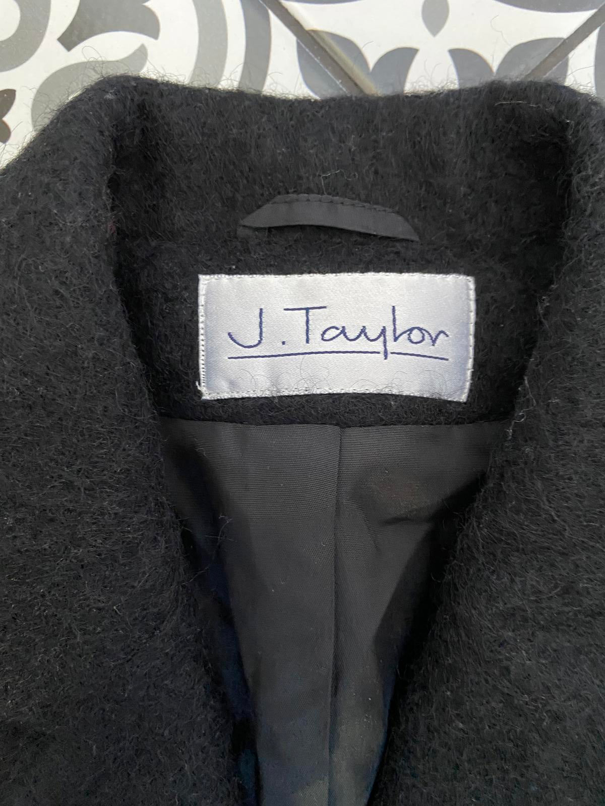 J. Taylor Ladies Black Wool & Mohair Blend Blazer, Winter Jacket, Size 10