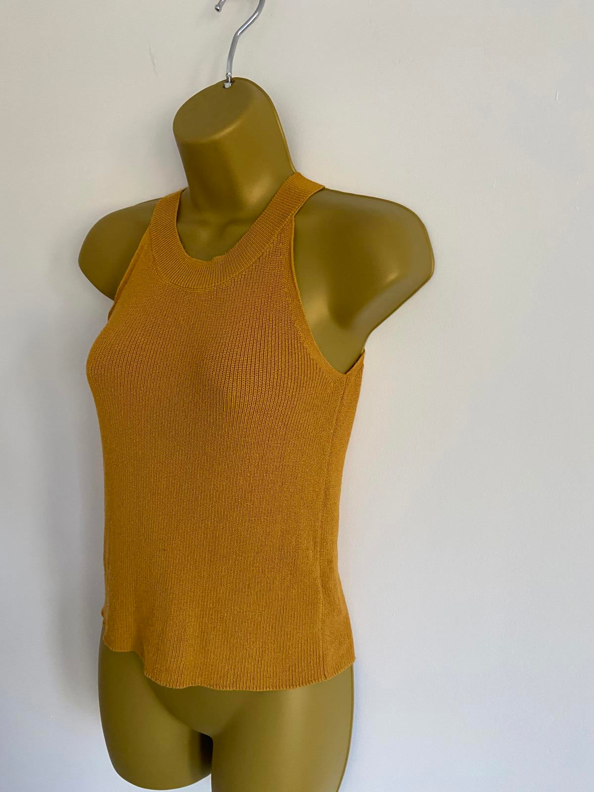Topshop Mustard Sleeveless Knit Top | Round Neck | Excellent Condition