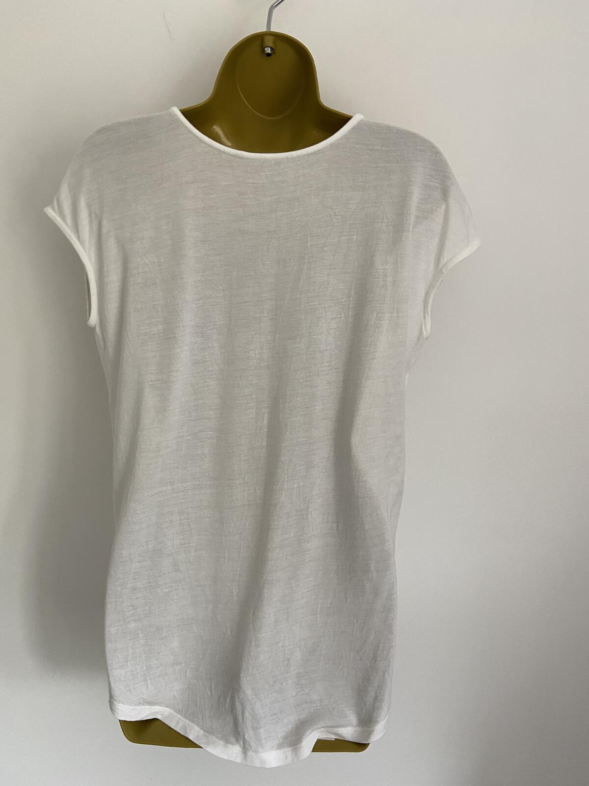 TU White Floral & Sequin Embellished Sleeveless Blouse Size 10