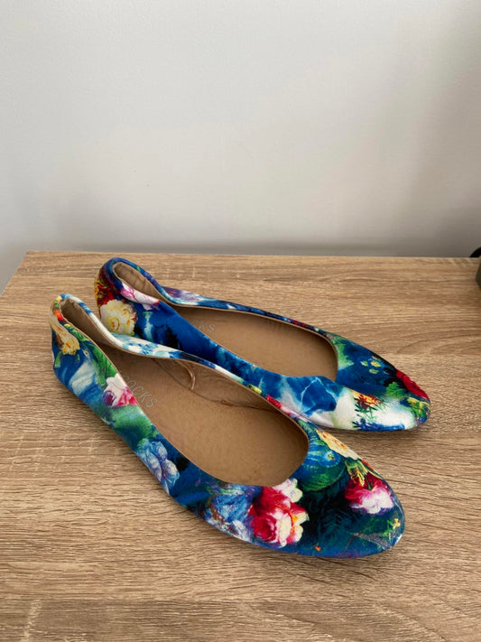 Peacocks Blue & Turquoise Floral Pumps | UK Size 5 | New Without Tags