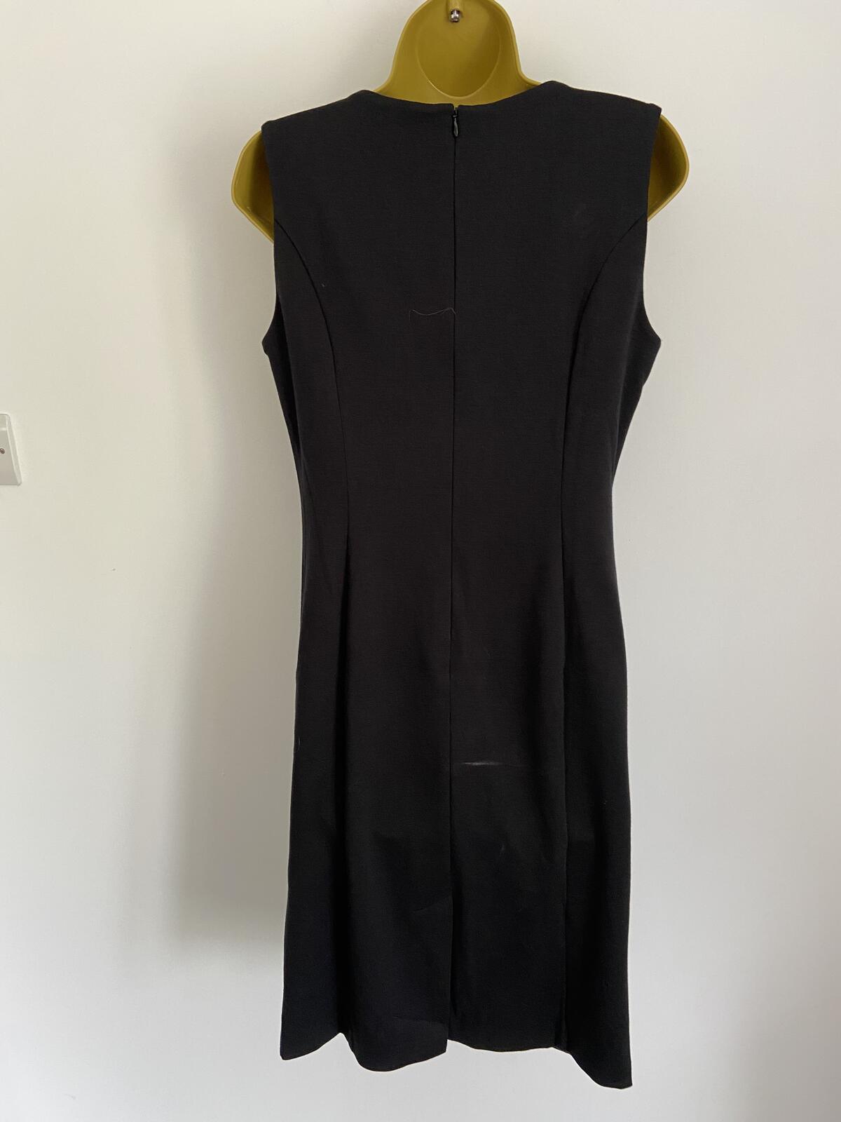 M&Co Women’s Black & White Houndstooth Panel Sleeveless Dress Size 14
