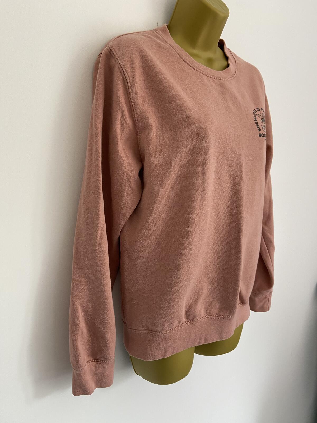 Just Hoods Women’s Dusty Pink ‘Knowledge Is Plant Power’ Sweatshirt Size S