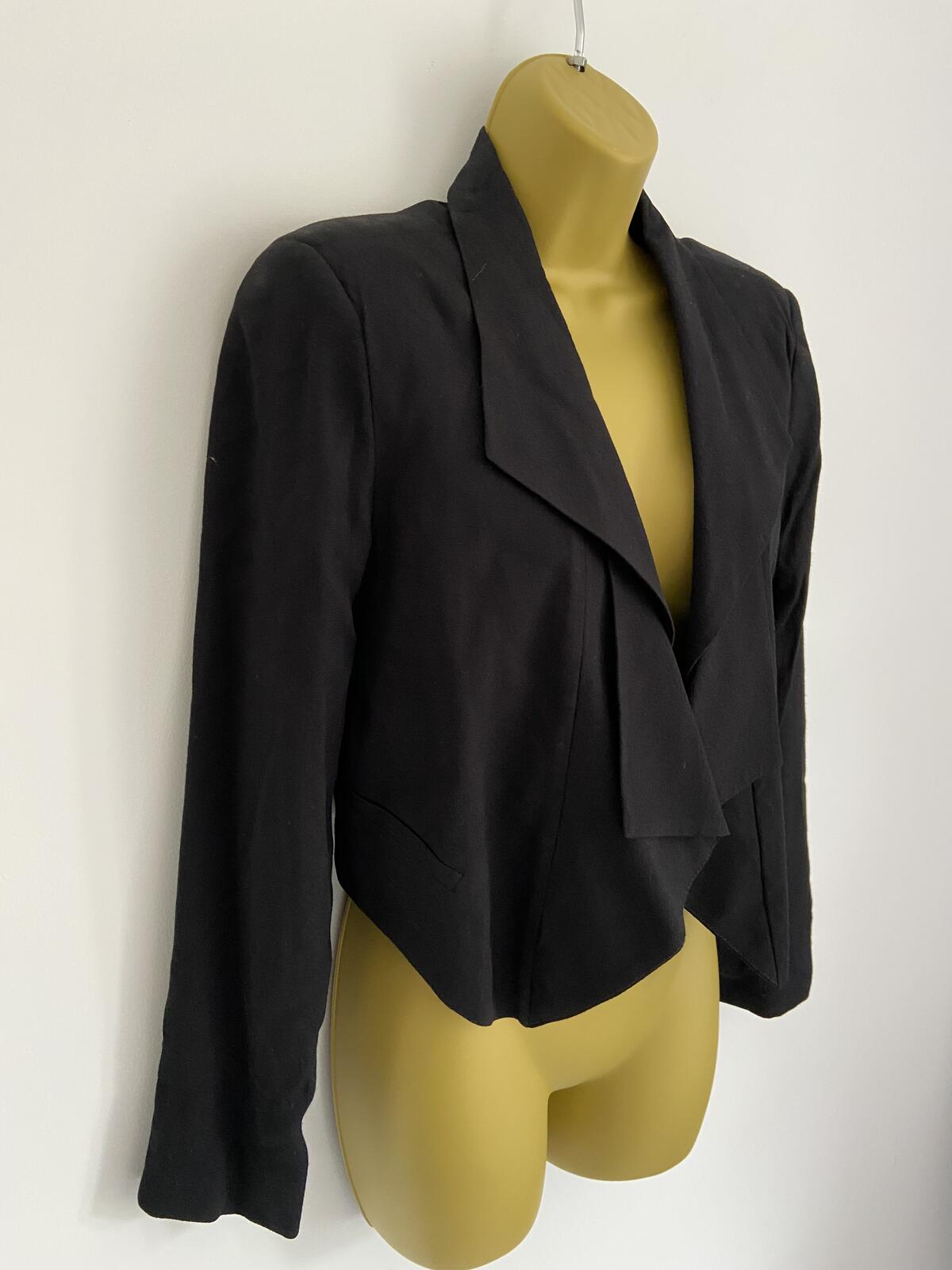 Topshop Women’s Black Boxy Smart Blazer Jacket Size UK 8