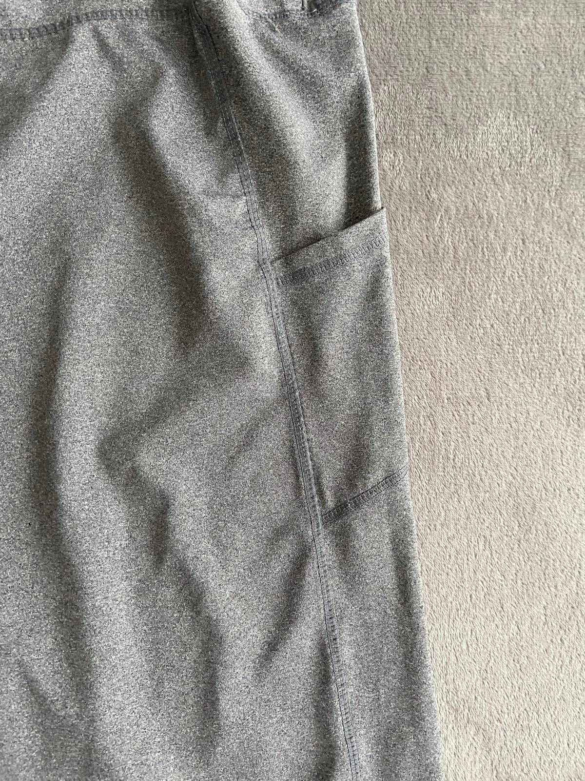 Ladies 2XL Grey Marl Workout Leggings - Gym Yoga Trousers with Pockets
