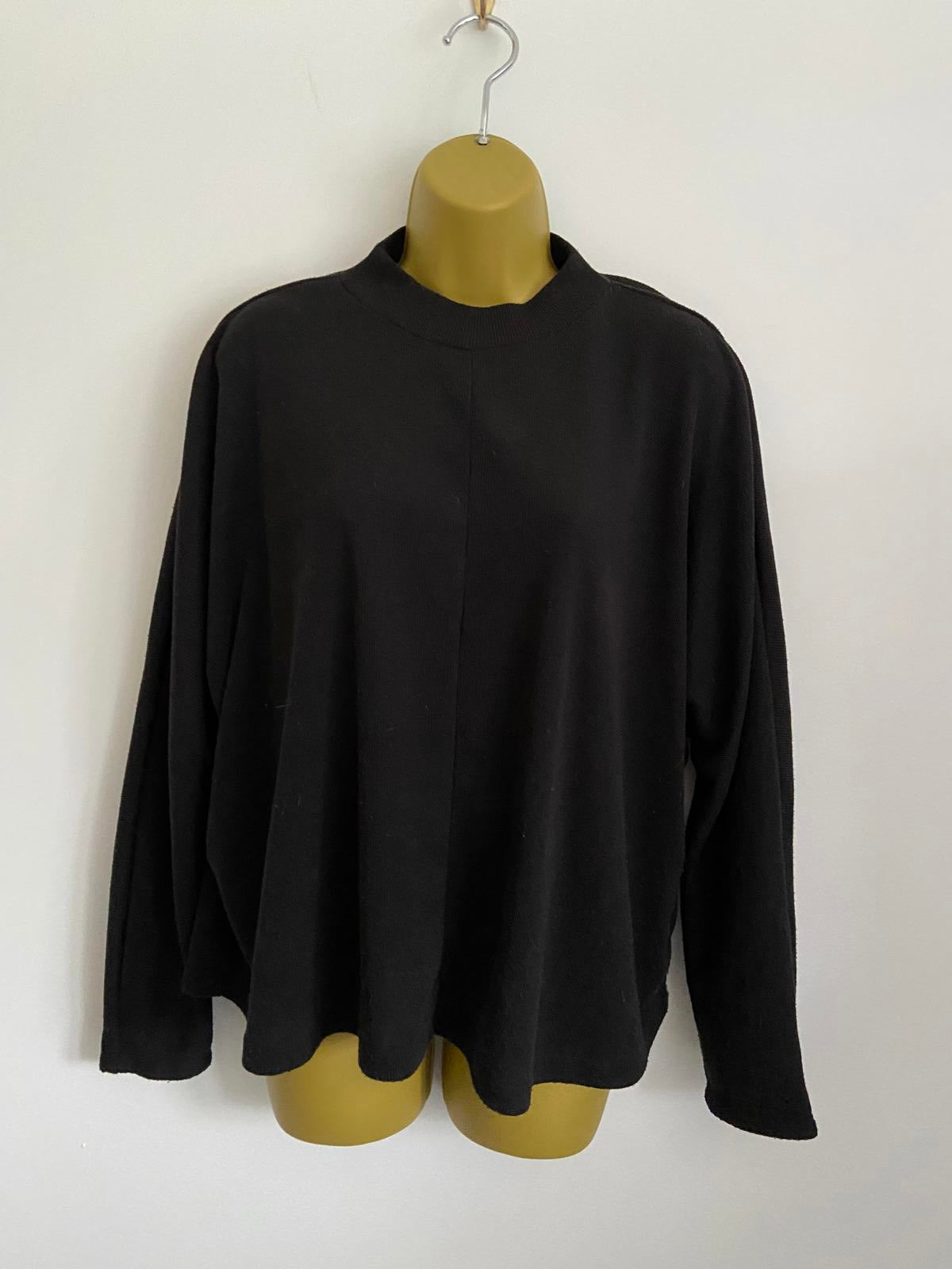 Primark Ladies Black Lightweight Jumper - Soft Knit Everyday Top, Size M 12-14