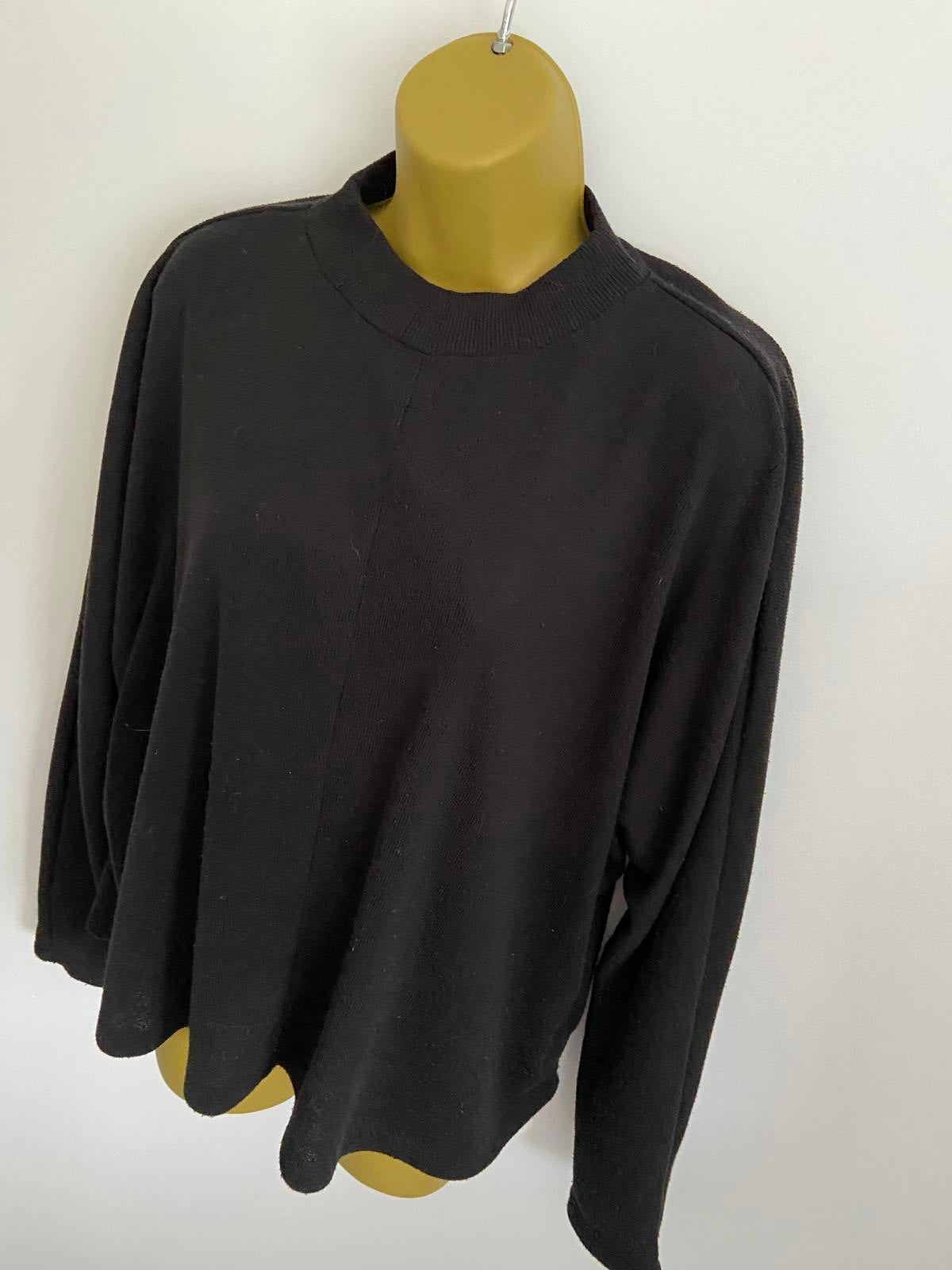 Primark Ladies Black Lightweight Jumper - Soft Knit Everyday Top, Size M 12-14