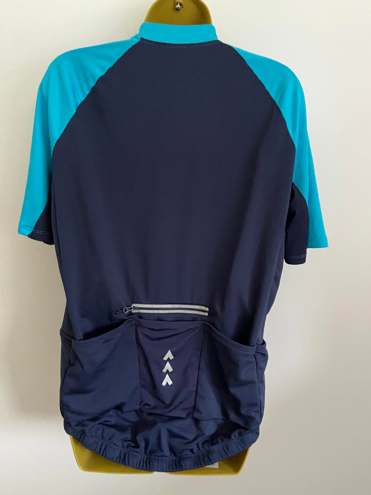 Decathlon Men's B'Twin Cycling Jersey - Blue Short Sleeve Bike Top, Size L