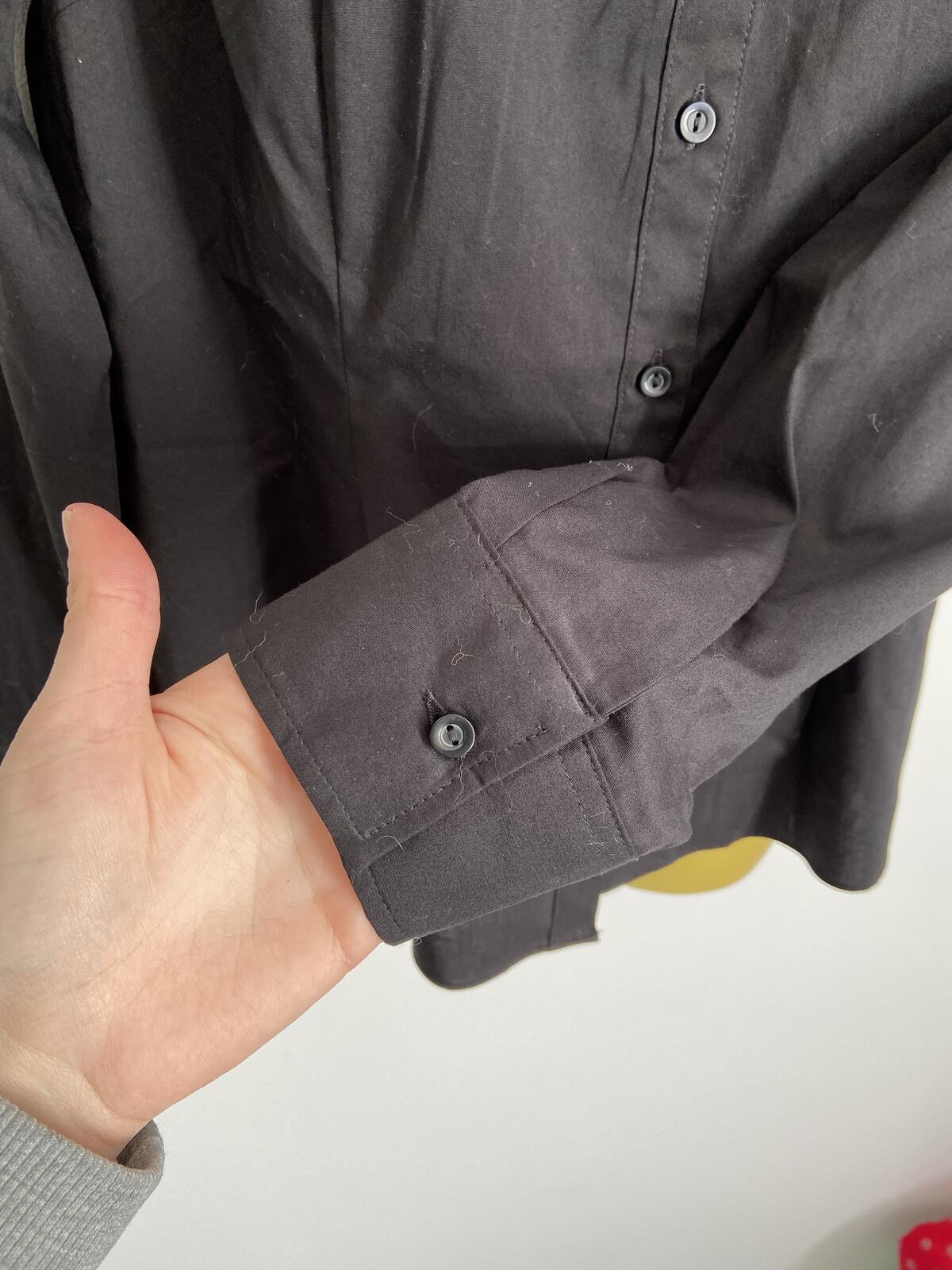 Et Vous Ladies Black Long Sleeve Button-Up Formal Work Shirt Size 14