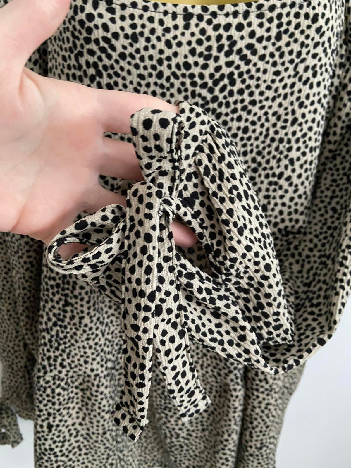 George Leopard Print Blouse - Tan, Size 14