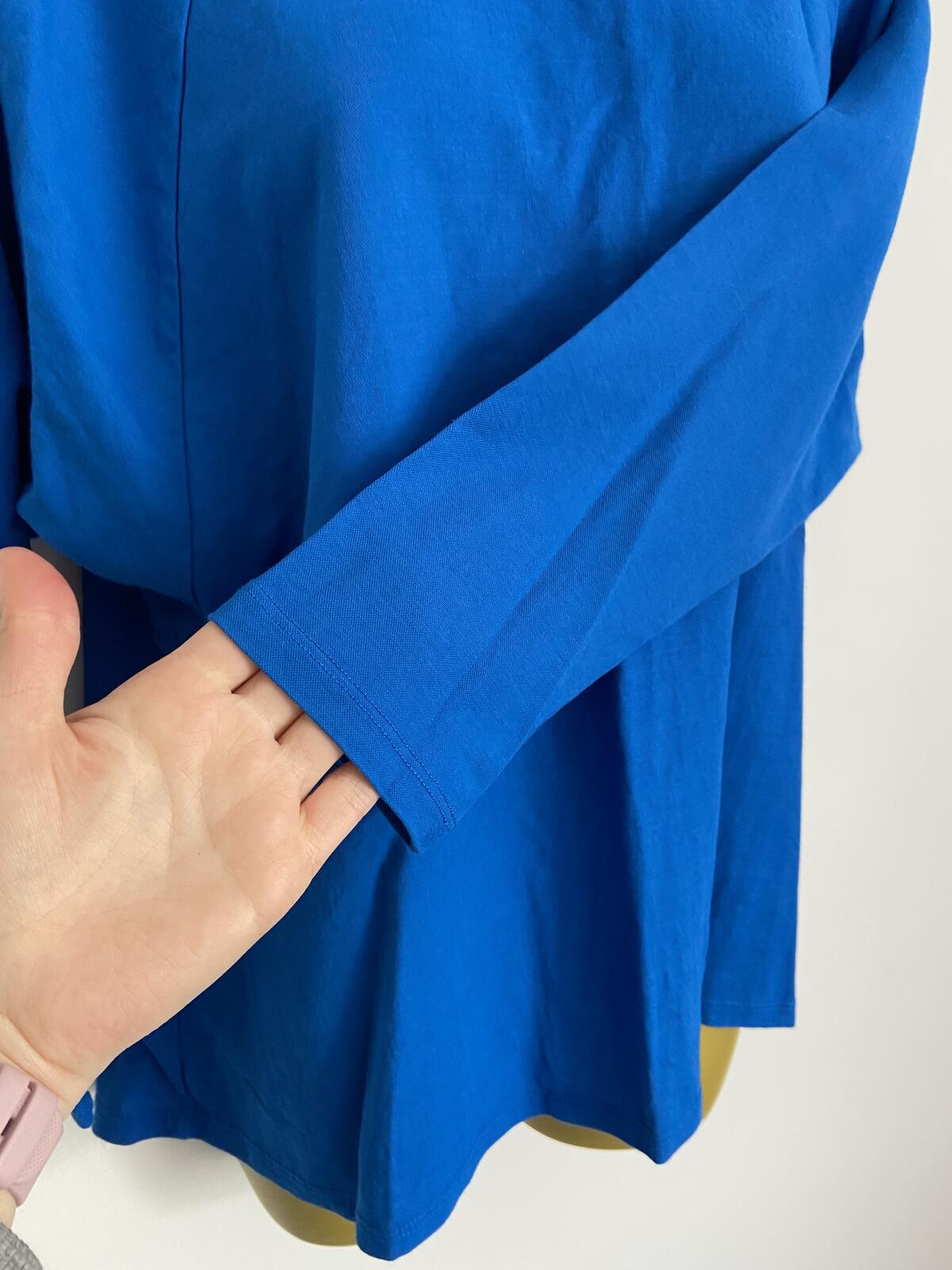 TU Women’s Royal Blue Long Sleeve Relaxed Top Everyday Basic Size 16