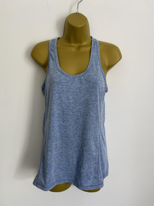 Women’s Blue Racerback Running Top Activewear Sports Vest Size Medium