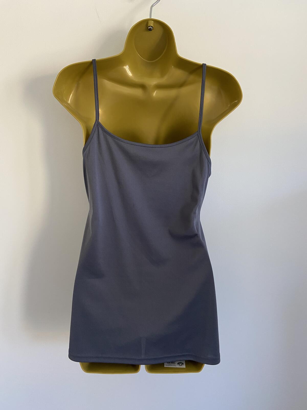 M&S Women’s Dark Blue Grey Soft Touch Strappy Cami Vest Top Size 12