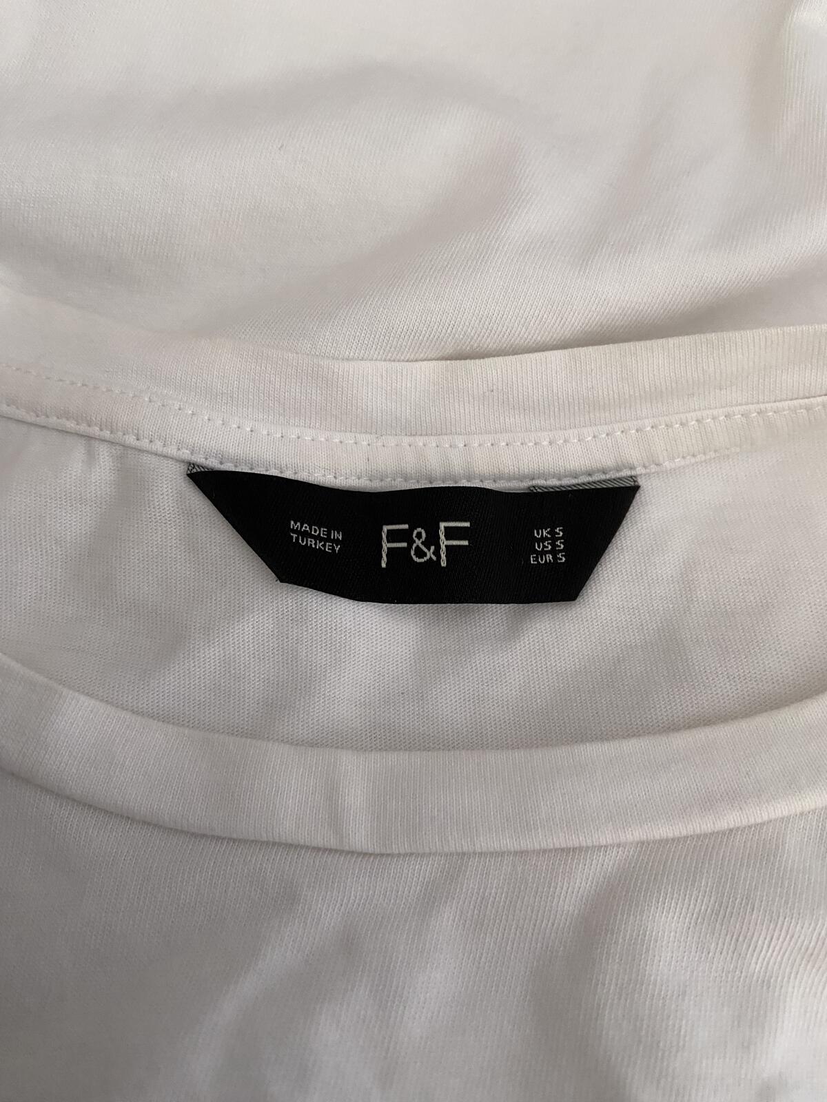 F&F Women's White England 23 Women’s World Cup 100% Cotton T-Shirt Size Small