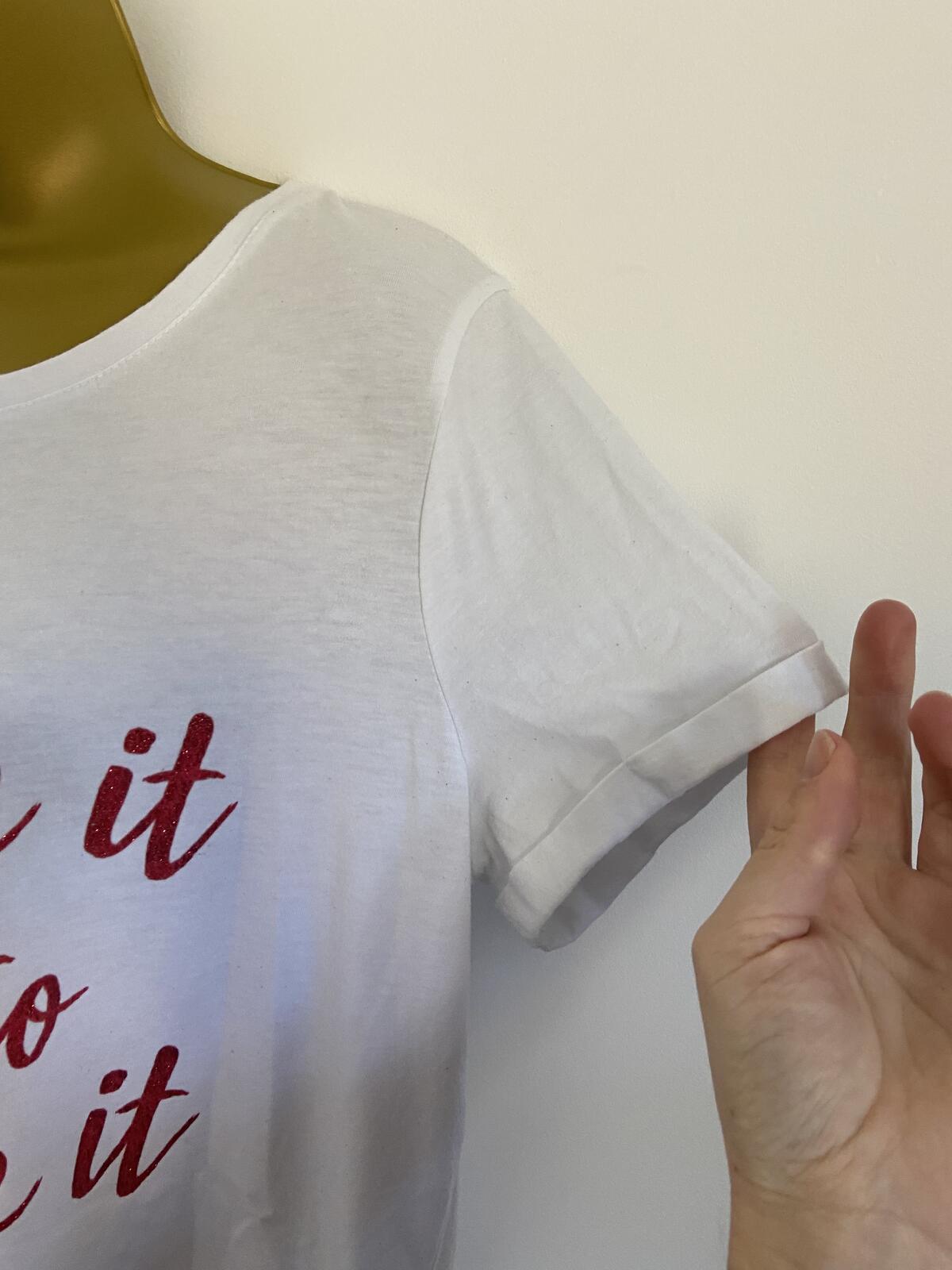 George Women’s White "Gin It To Win It" Football Graphic T-Shirt Size 12-14