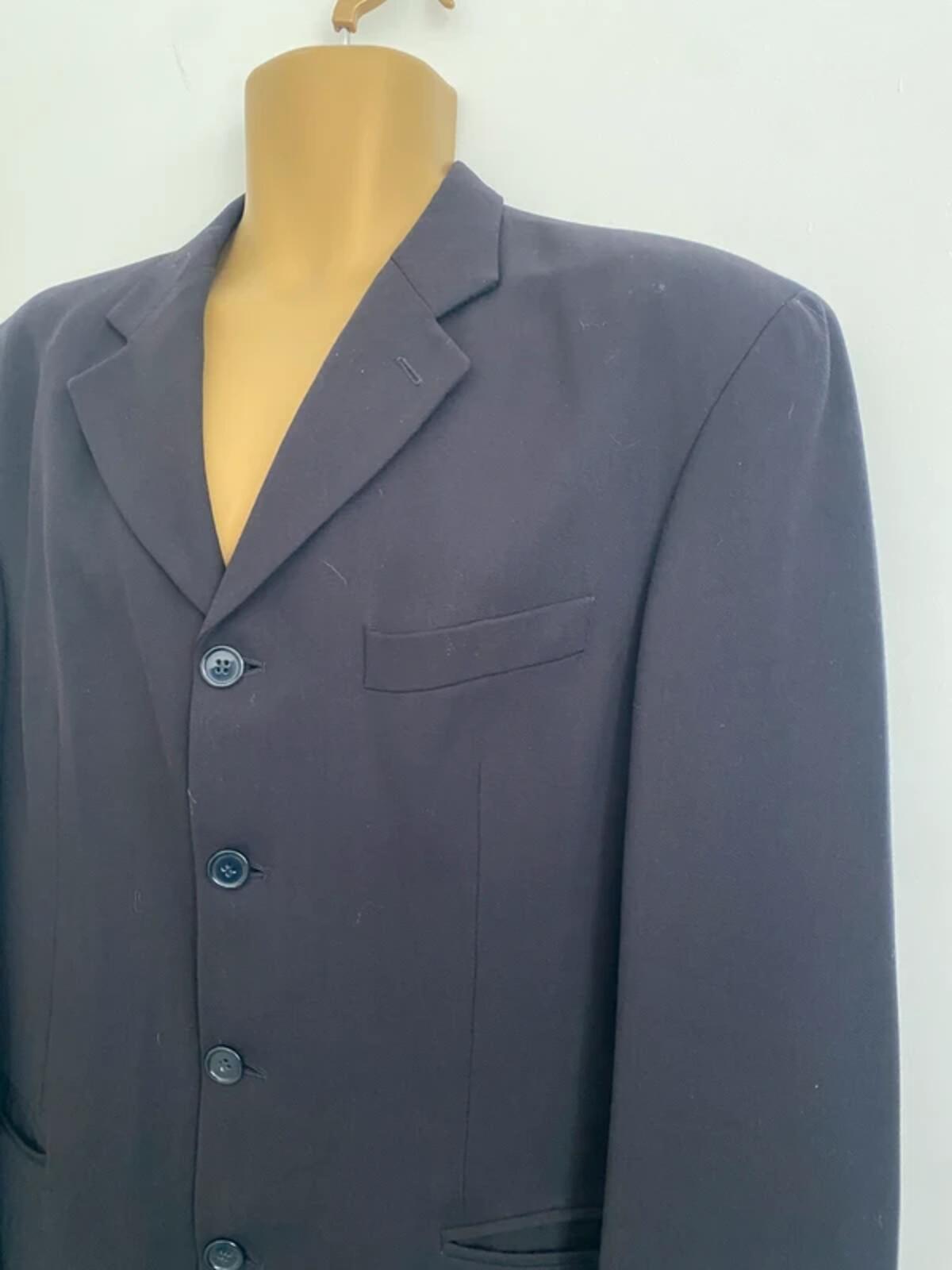 Oakland Men's Pure New Wool Blazer Jacket - Black, Size Small