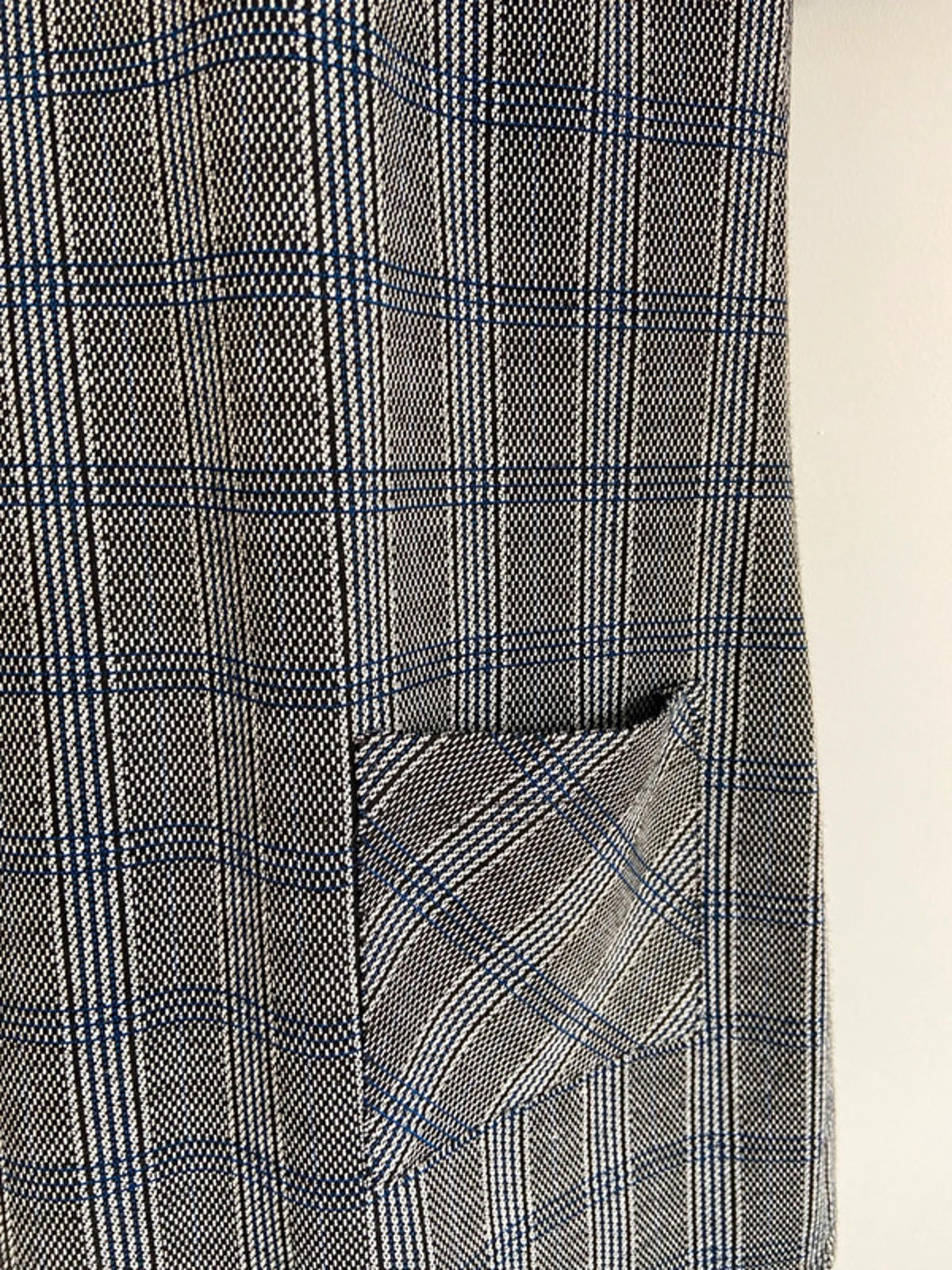 Papaya Smart Checked Tunic – Size 12 V Neck Grey
