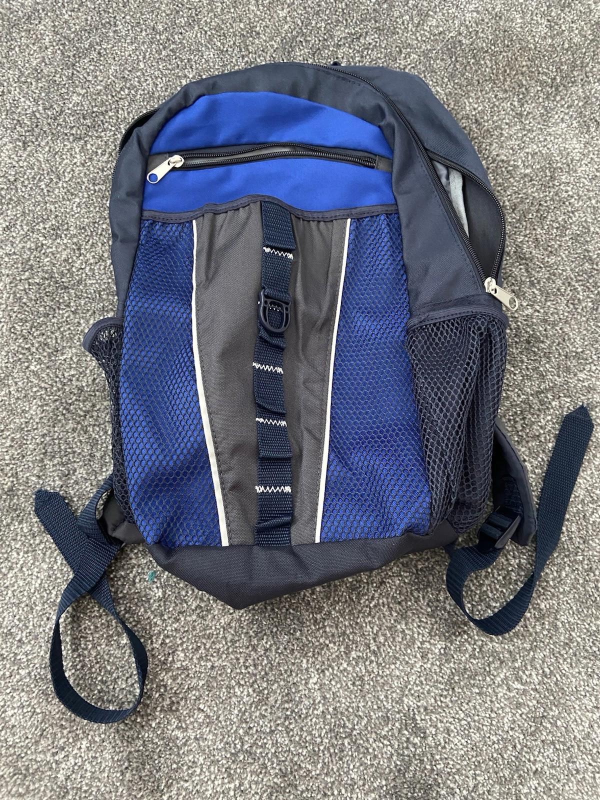 Backpack Rucksack Gym Bag Blue lightweight George one size