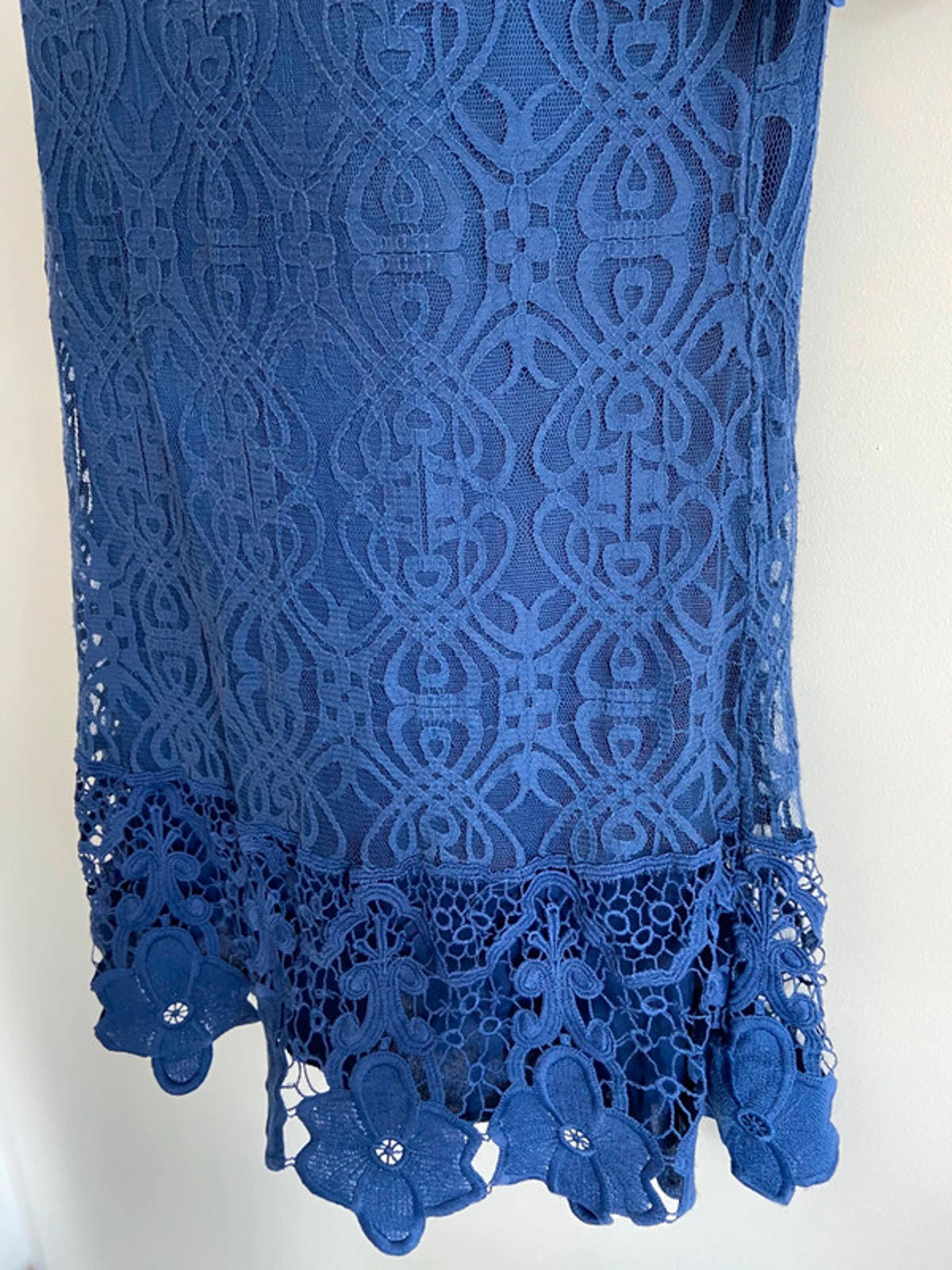 Mela London Blue Lace & Embroidered Dress – Size 12